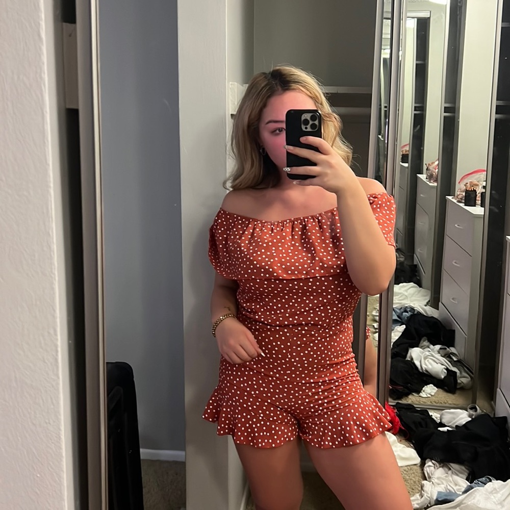 Polka dot romper
